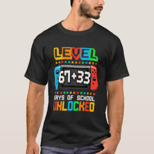 Camiseta Nível 67 33 Feliz 100 Dias de Escola Completo Dive