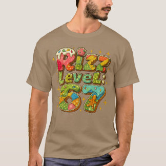 Camiseta Nível 67 de Rizz em Patchwork Design engraçado de 