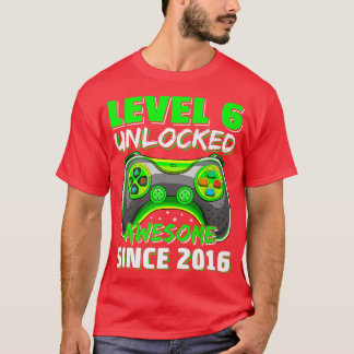 Camiseta Nível 6 Desbloqueado Incrível 2016 - 6 do jogo de