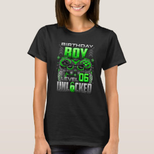 Camiseta Nível 6 Desbloqueado Incrível Desde 2016 6 Birthda