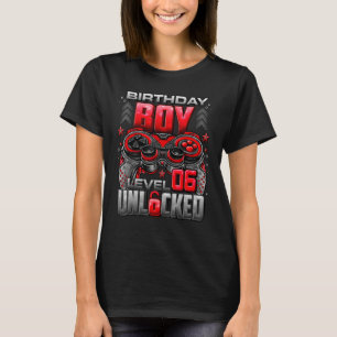 Camiseta Nível 6 Desbloqueado Incrível Desde 2016 6 Birthda