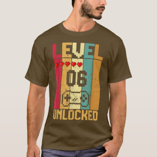 Camiseta Nível 6 Desbloqueado Incrível Nascimento do 6 do J