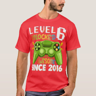 Camiseta Nível 6 Desbloqueado Incrível Nascimento do 6 do J