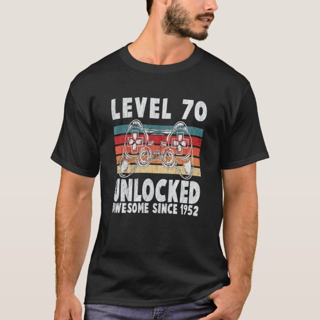 Camiseta Nível 70 Impressionante Desde 1952 Retro Birthda (Frente)