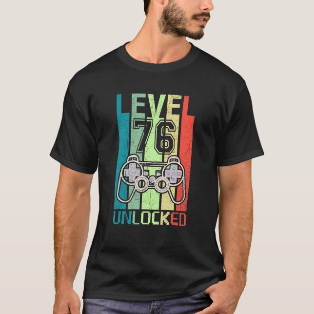 Camiseta Nível 76 Vídeo Gamer 76º Aniversário (Frente)