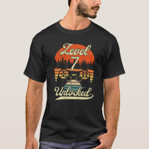 Camiseta Nível 7 Desbloqueado Boya Him Bday Video Gamer 7