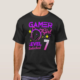 Camiseta Nível 7 Desbloqueado Incrível Desde 2015 7 B Day G