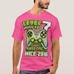 Camiseta Nível 7 Desbloqueado Incrível Nascimento do 7 do J