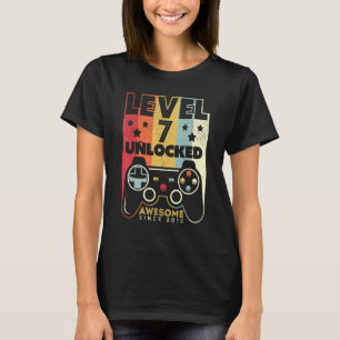 Camiseta Nível 7 Desbloqueado Incrível Nascimento do 7 do J