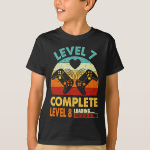 Camiseta Nível 7 Divertido Completo Celebre 7 Anos de Casam