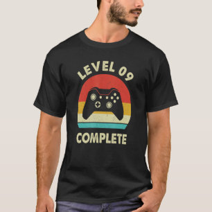 Camiseta Nível 9 Concluído 9 Anos Aniversário De Casamento