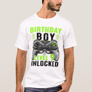 Camiseta Nível 9 Criança de aniversário desbloqueada Gami, 