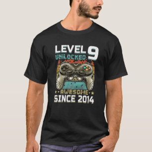 Camiseta Nível 9 Desbloqueado Incrível 2014 Gamer Boy 9th B