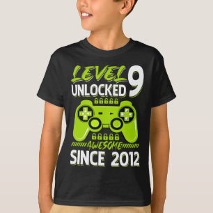 Camiseta Nível 9 Desbloqueado Incrível Desde O Jogo De 20