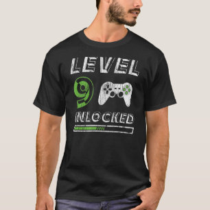 Camiseta Nível 9 Desbloqueado - Noivado Engraçado De Jogado