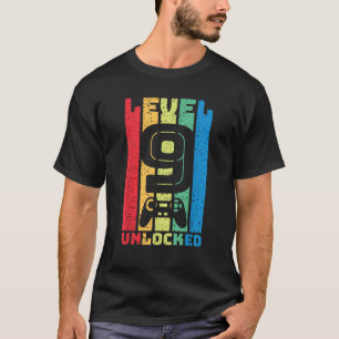 Camiseta Nível 9 - Presente de aniversário desbloqueado - G