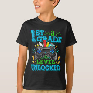 Camiseta Nível da 1ª Série Desbloqueado Jogo de Vídeo Ck Pa