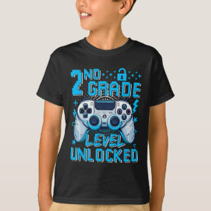Camiseta Nível da 2ª Série Desbloqueado Jogo de Vídeo Prime