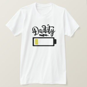 Camiseta Nível da bateria do pai