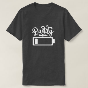 Camiseta Nível da bateria do Pai