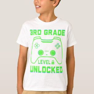 Camiseta NÍVEL DE 3º GRAU DESBLOQUEADO para crianças