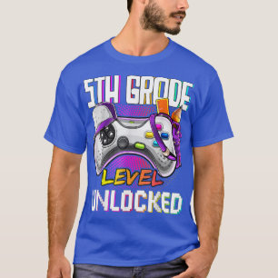 Camiseta Nível de 5 desbloqueado de volta ao jogo de vídeo 