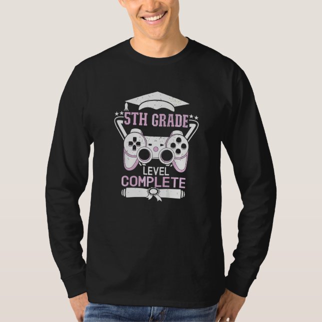 Camiseta Nível de 5 Graduação Concluído é Graduado Grau 5 d (Frente)