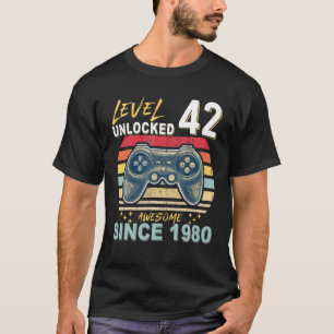 Camiseta Nível de Adolescente 42 Desbloqueado Incrível Desd