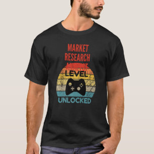 Camiseta Nível de Analista de Pesquisa de Mercado Desbloque