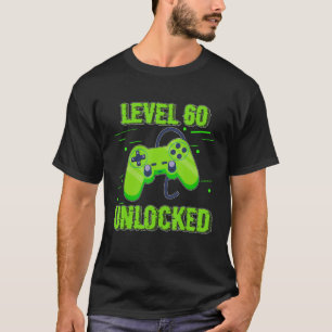 Camiseta Nível de Aniversário 60 Controlador de Videos game