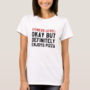 Camiseta Nível de Aptidão Física Pizza