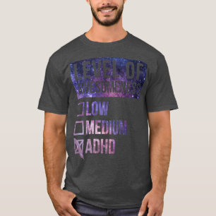 Camiseta Nível de Arte Engraçado do ADHD 1