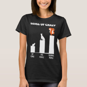 Camiseta Nível De Bolota De Gato Louco De Pessoas De Gato