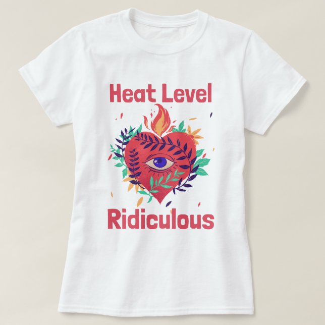 Camiseta Nível de Calor Ridículo Amante de Curry (Frente do Design)