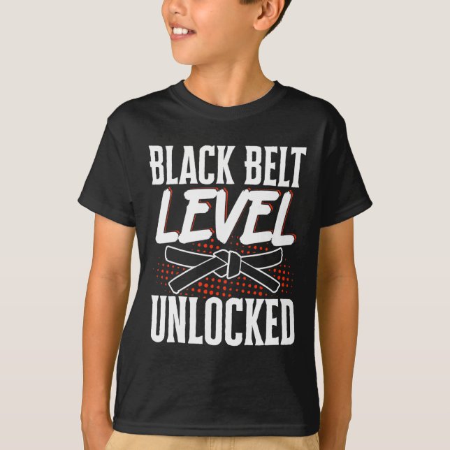 Camiseta Nível de cinta preta desbloqueado 2 (Frente)