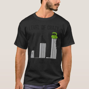 Camiseta Nível de Cobra Serpente de Pessoas Loucas de Gatos