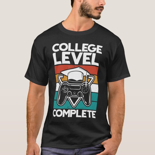 Camiseta Nível de colégio completo - Jogos (Frente)