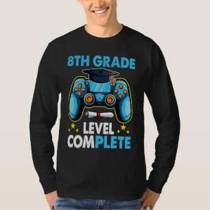 Camiseta Nível de Conclusão da 8ª Série Gamer Completo 2023