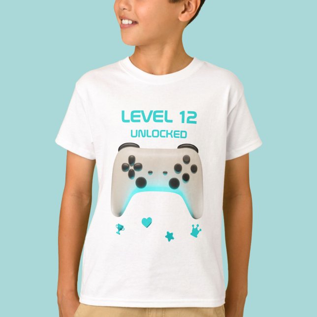 Camiseta Nível de Controlador Acima Festa de aniversário do (Controller Level Up Unlocked Gamer Birthday Party T-Shirt)