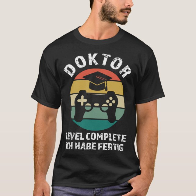 Camiseta Nível de Doktor completo Ech habtig Doutor Pullo (Frente)