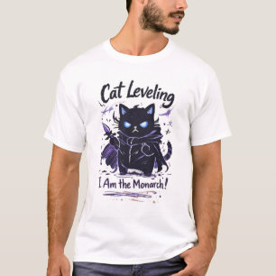 Camiseta Nível de Gato – Paródia de Gato Monarca das Sombra