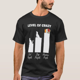 Camiseta Nível de Gente Louca por Gatos Cachorros Hamster F