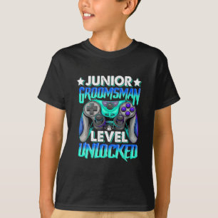 Camiseta Nível de Madrinha Júnior Gamer Desbloqueado Video 
