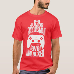Camiseta Nível de Padrinho de casamento Júnior Desbloqueado