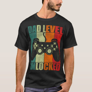 Camiseta Nível de Pai de Anúncio de Gravidez Desbloqueado N