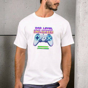 Camiseta Nível de pai Desbloqueado   Pai para jogadores   P