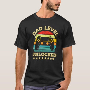 Camiseta Nível de Pai do Novo papai Vintage Engraçado