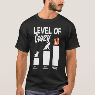 Camiseta Nível De Pessoas De Esquilo Louco Squirell Proprie