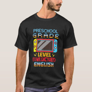 Camiseta Nível de pré-escola do jogador de vídeo desbloquea