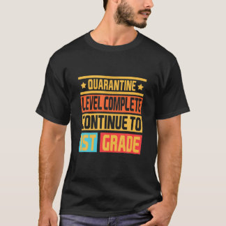 Camiseta Nível De Quarentena Completado De Volta À Classe 1